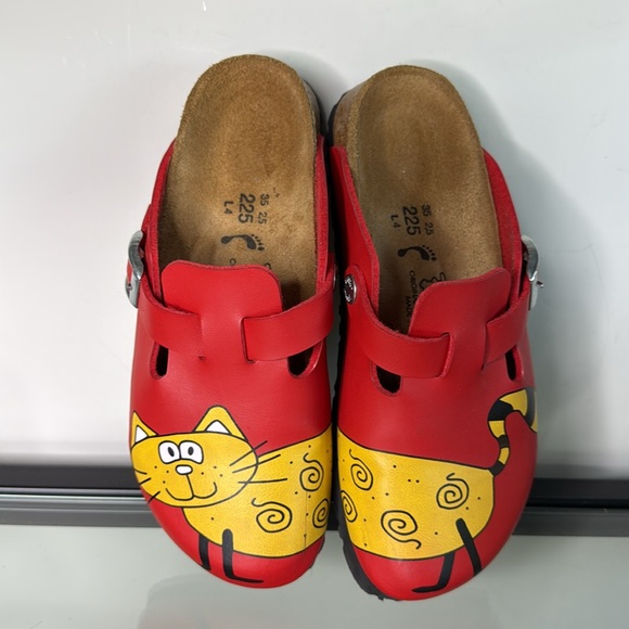 Birkenstock Birki’s Woodby Red Bridget Cat Clogs size 3.5 - Picture 8 of 9
